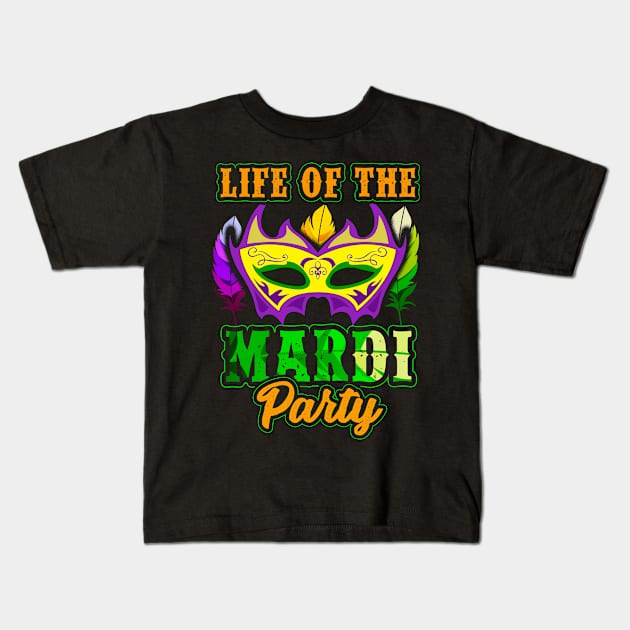 Life Of The Mardi Party Kids T-Shirt by PixelArt